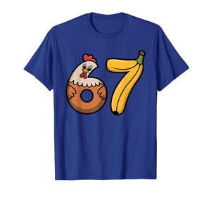 67 Meme Chicken Banana Six Seven 6-7 Family Matching T-Shirt