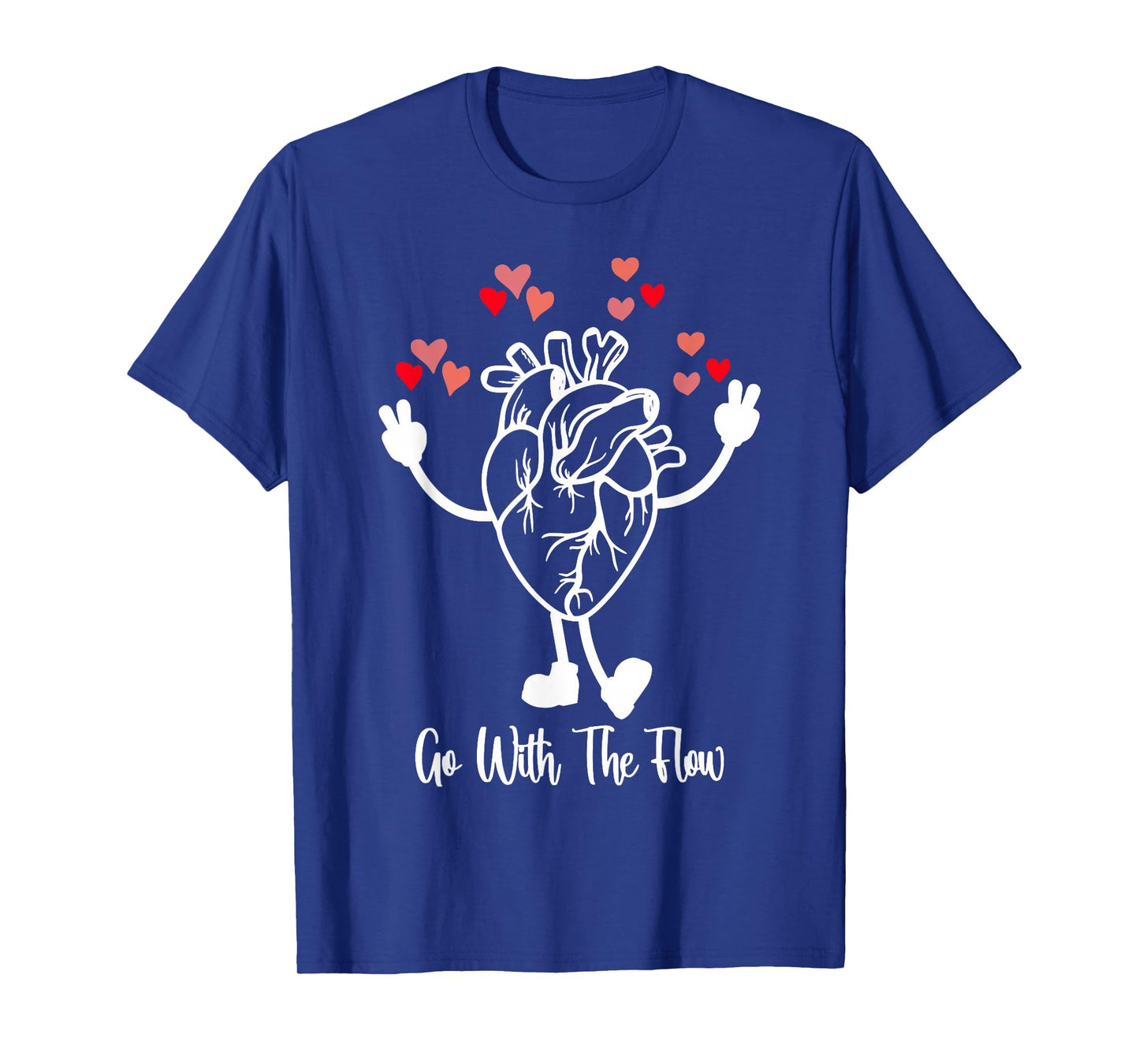 Heart Anatomy Valentine Cardiac CVICU Cath Lab RN Nurse T-Shirt