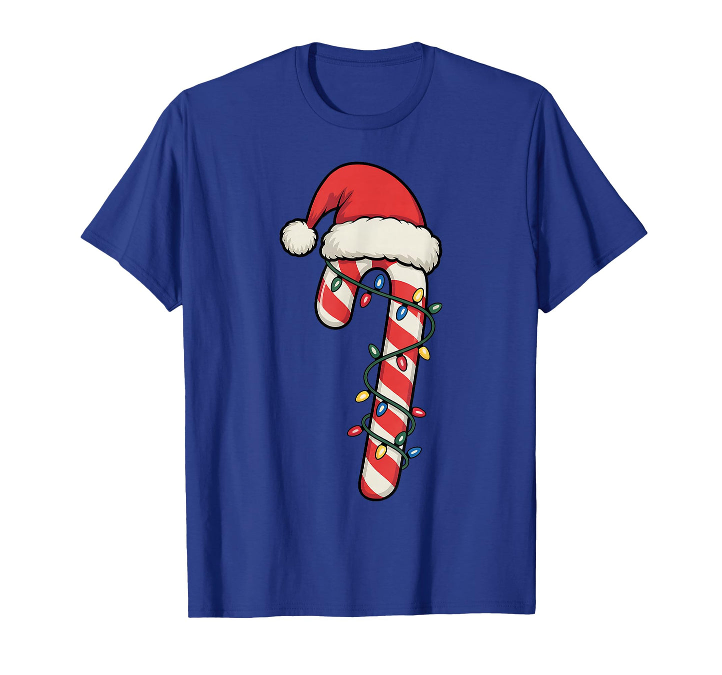 Santa Candy Cane Shirt Men Women Kids Boys Candy Cane Xmas T-Shirt