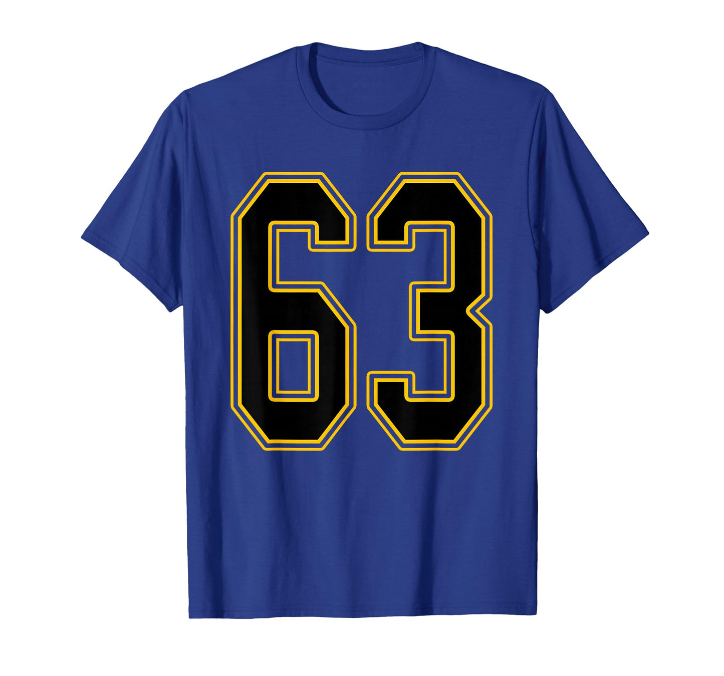 Black and Gold Number 63 Jersey Player Uniform #63 T-Shirt