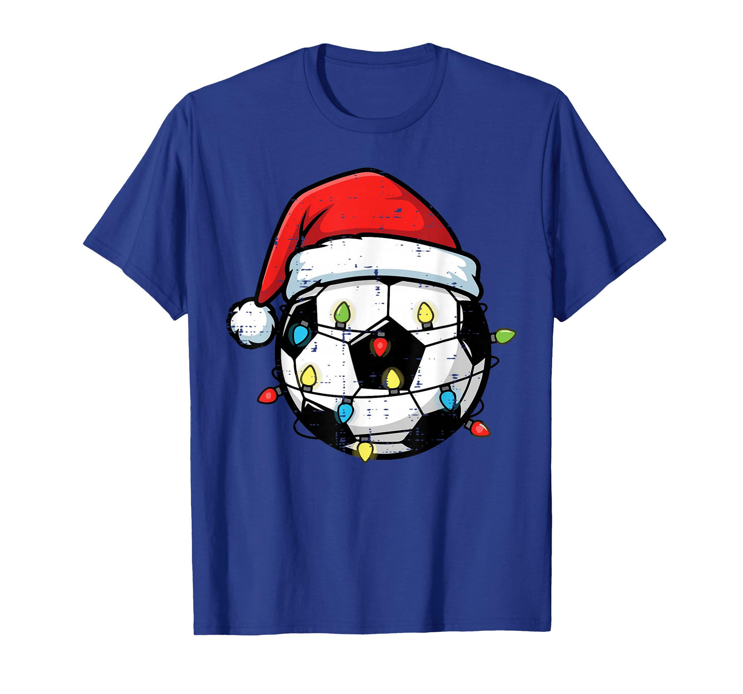 Christmas Soccer Ball Santa Xmas Football Sport Men Boys Kid T-Shirt