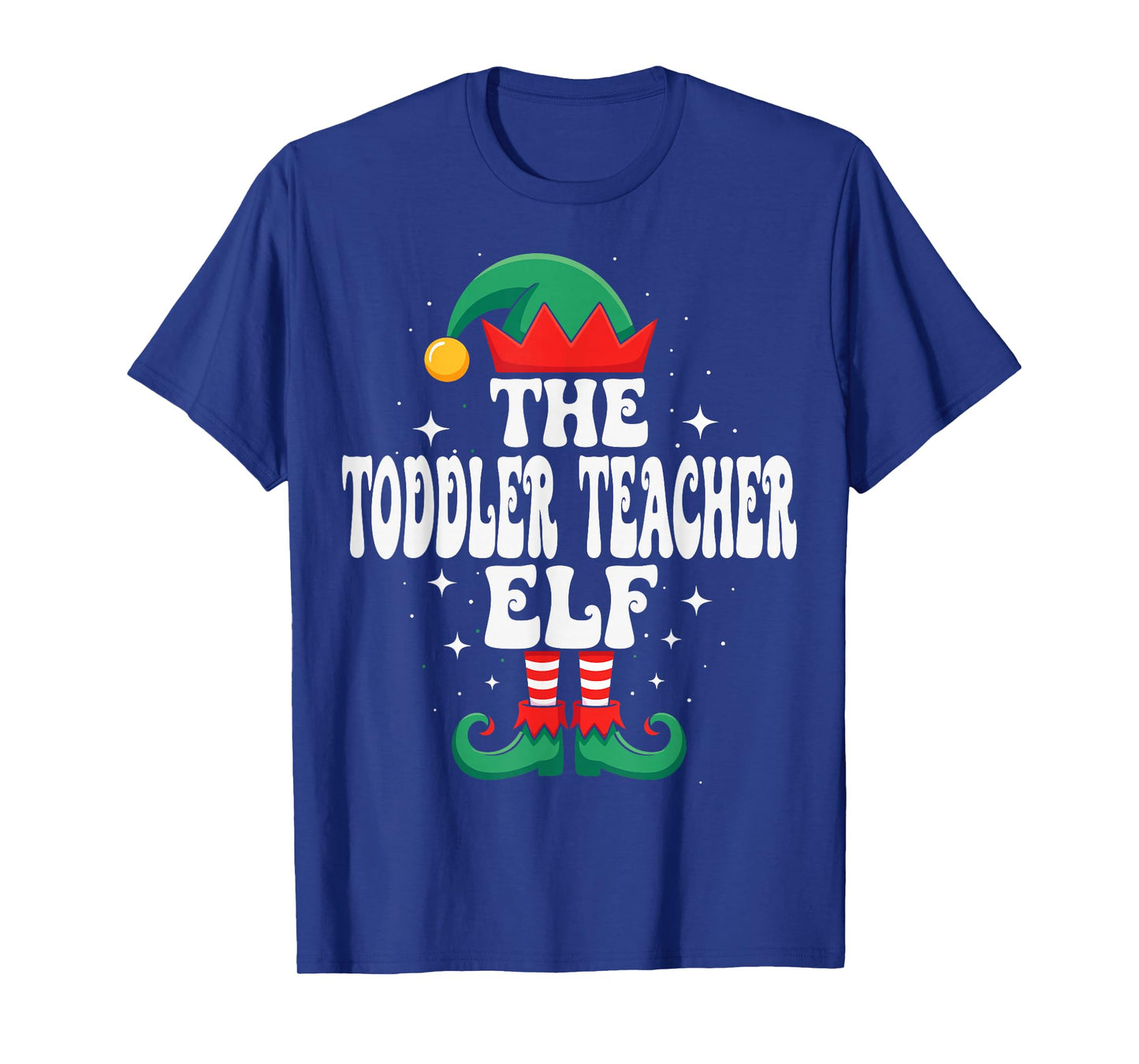 The Toddler Teacher Elf Funny Christmas Matching Family T-Shirt