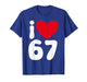 I Love 67 Funny Meme I Heart Six Seven T-Shirt