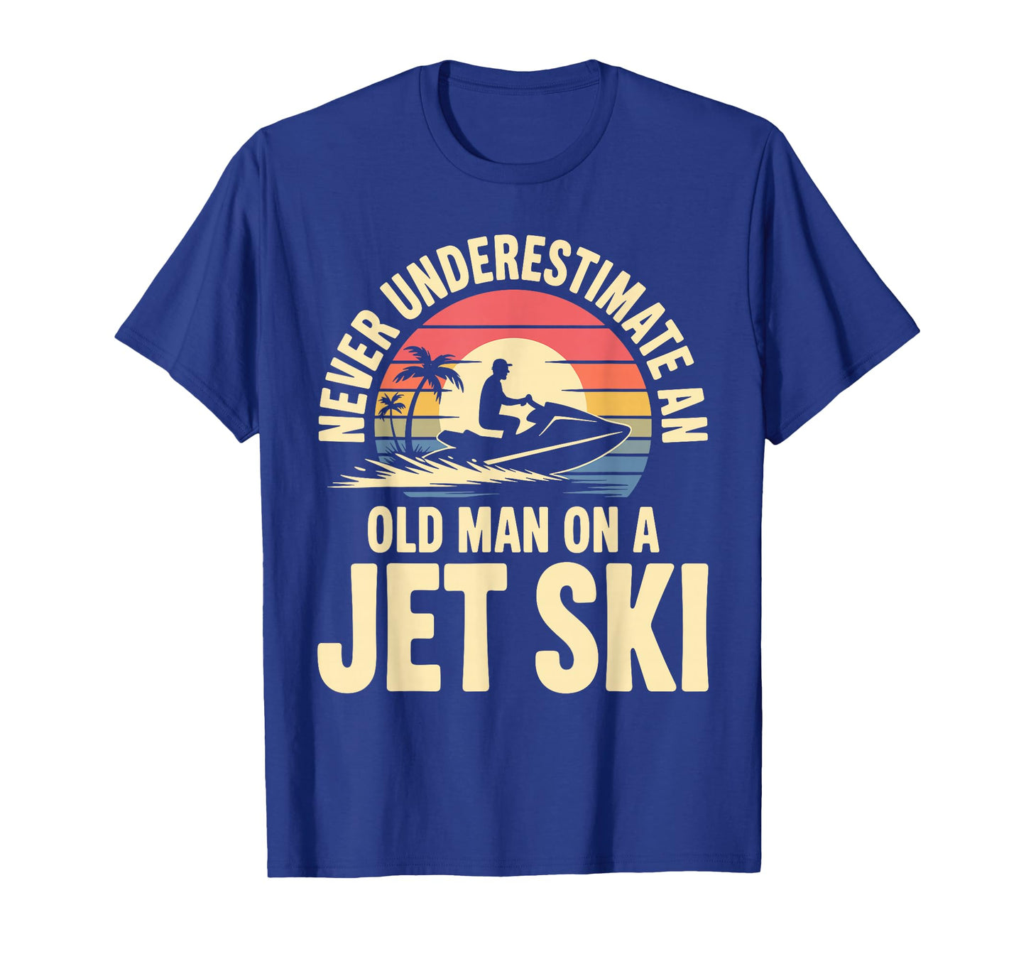 Jet Ski Art for Grandpa Men Jetski Lover Water Sport Jet Ski T-Shirt