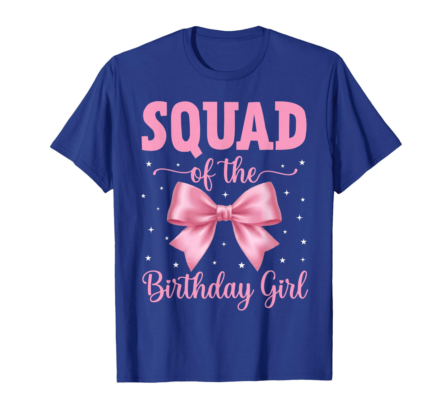 Squad of Birthday Girl Coquette Bow Party Family Matching T-Shirt
