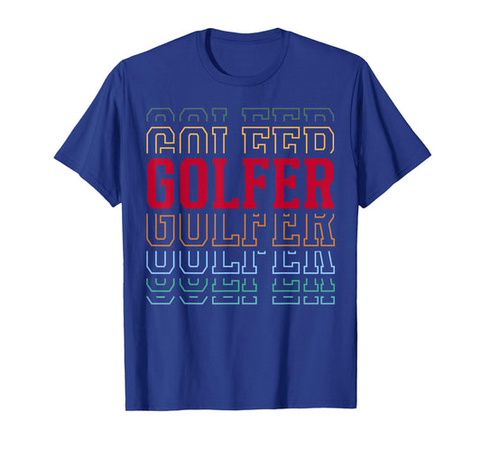 Golfer Funny Retro Layered Text Golf Player Men T-Shirt