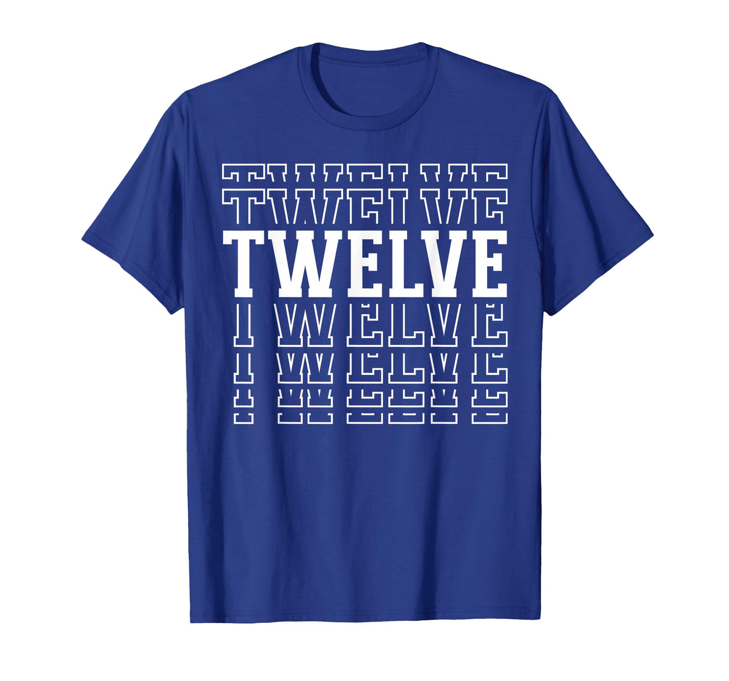Twelve 12th Birthday Layered Text 12 Year Old T-Shirt