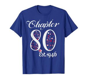 Chapter 80 EST 1946 Happy 80Th Birthday Girl Gift for Her T-Shirt