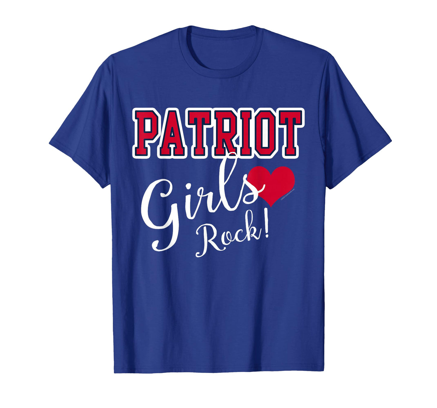 Patriot Girls Rock Cute Heart Shape Womens T-Shirt