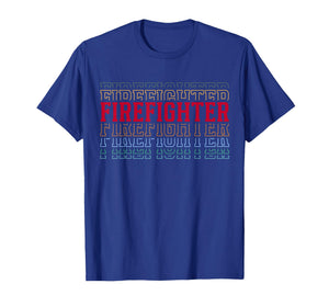 Firefighter Funny Retro Layered Text Fireman Men T-Shirt