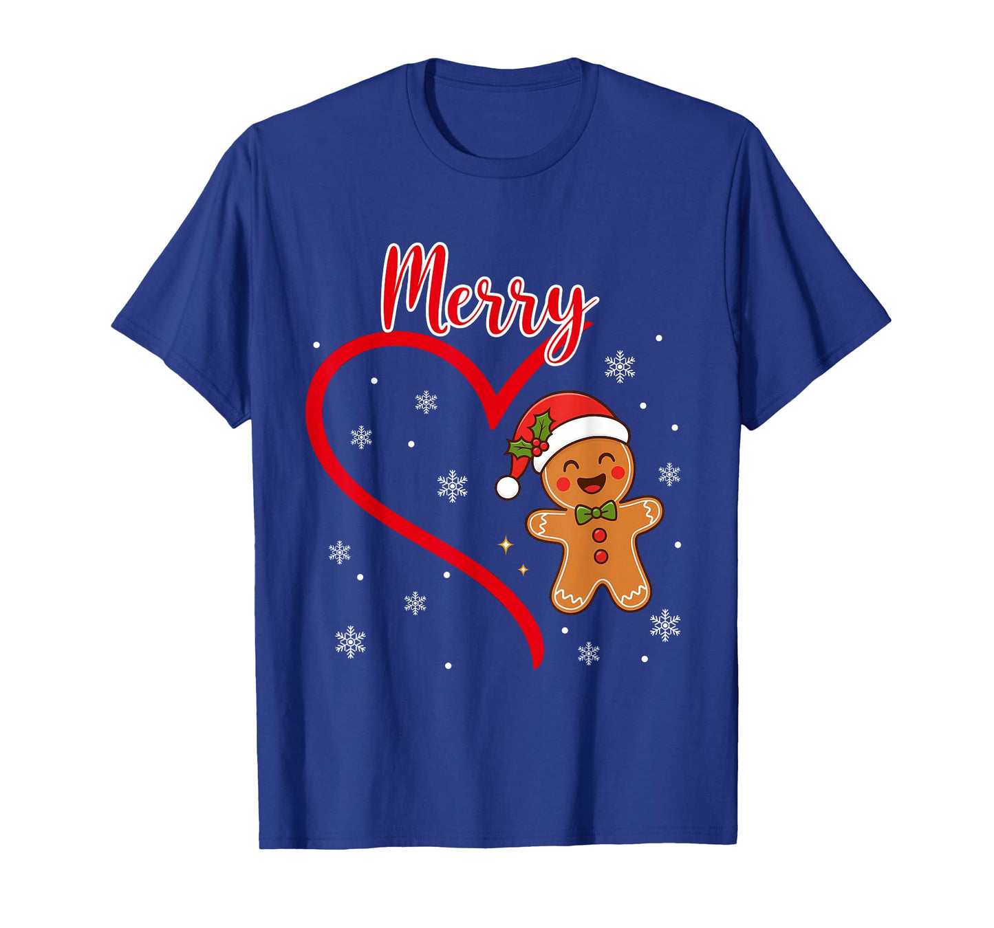 Merry Christmas Gingerbread Couple Christmas Pajama Matching T-Shirt