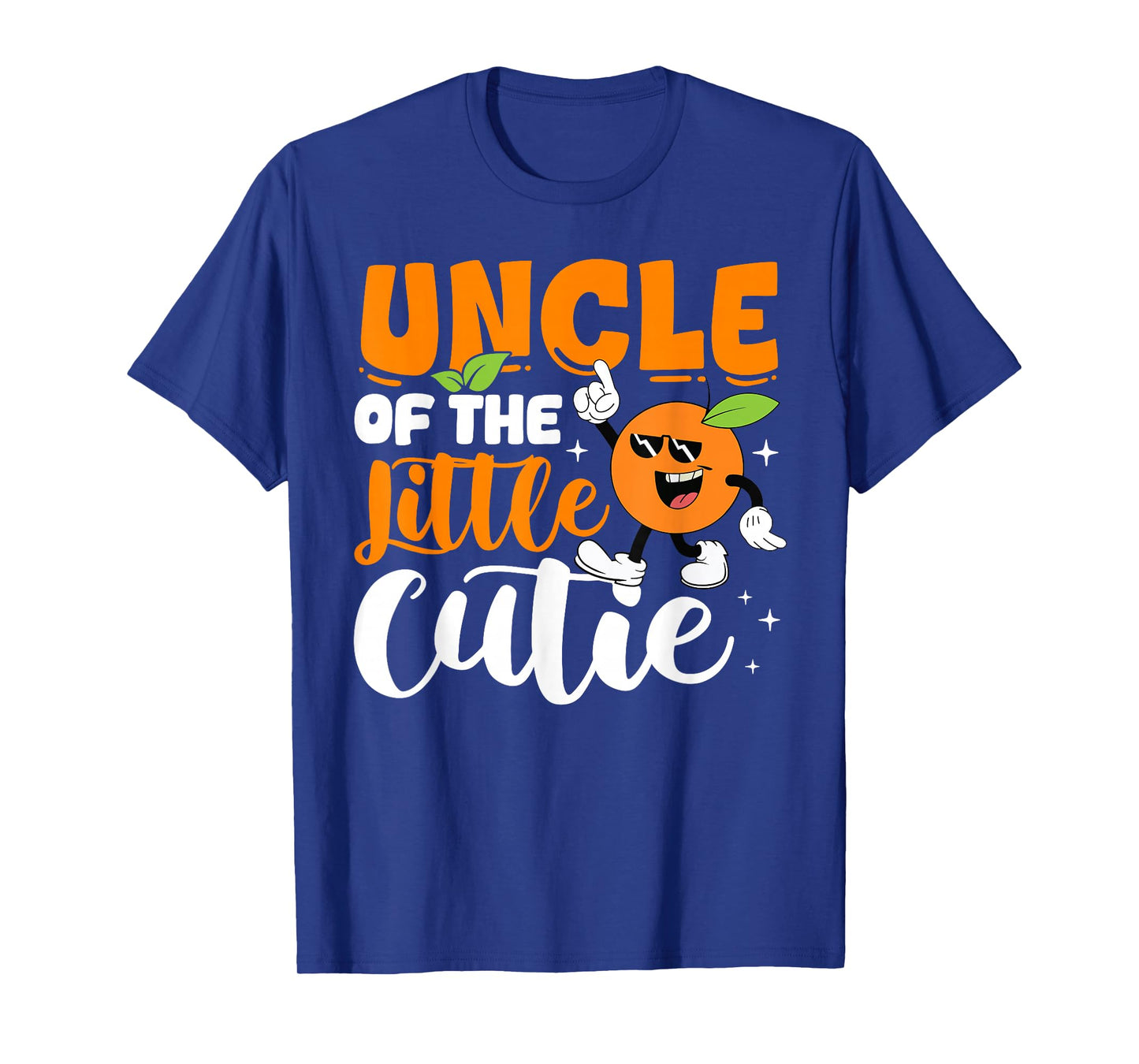 Uncle of Little Cutie Baby Shower Orange 1st Birthday T-Shirt