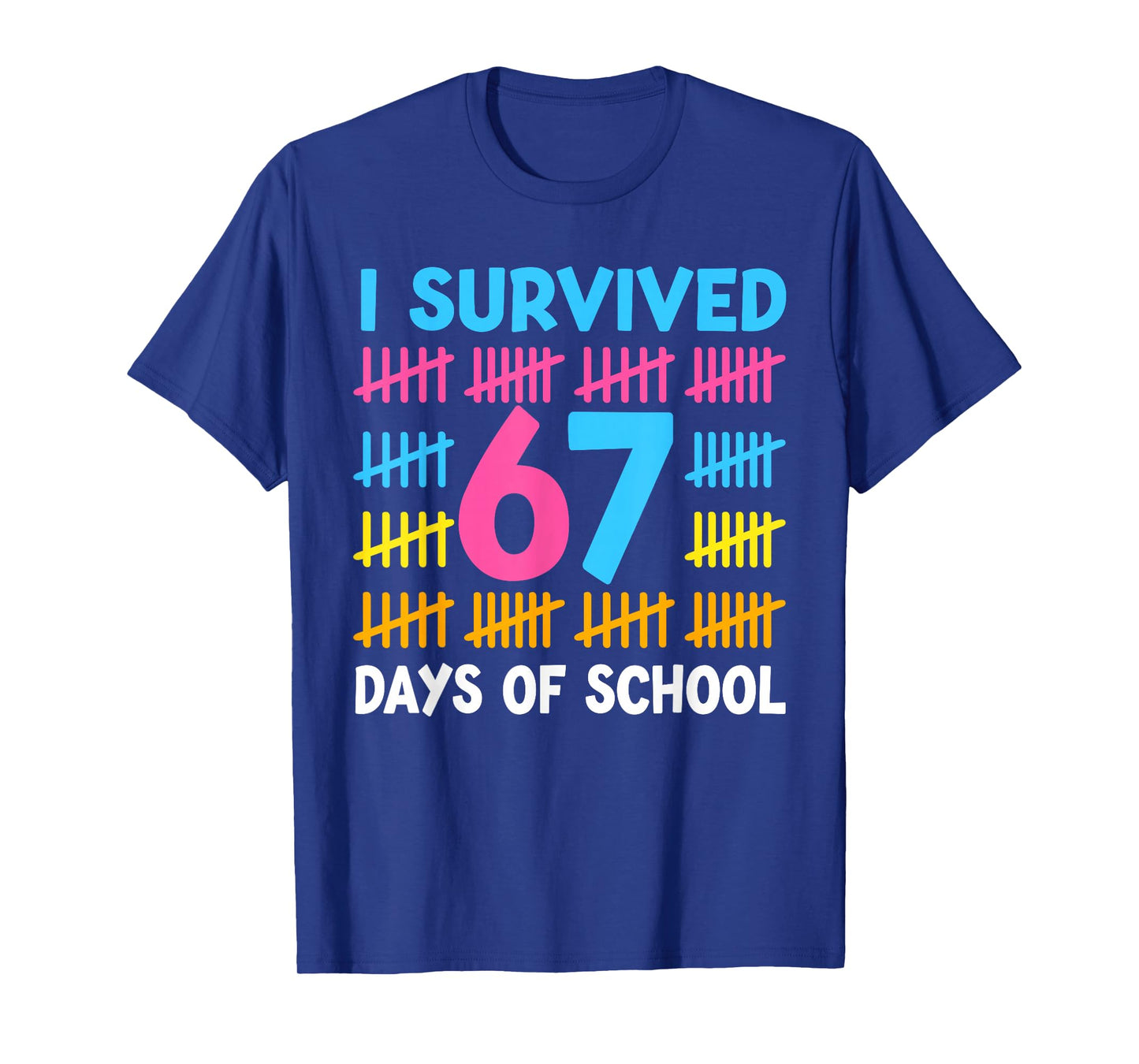 I Survived 67 Days of School Funny 67 Meme Teen Boys Teacher T-Shirt