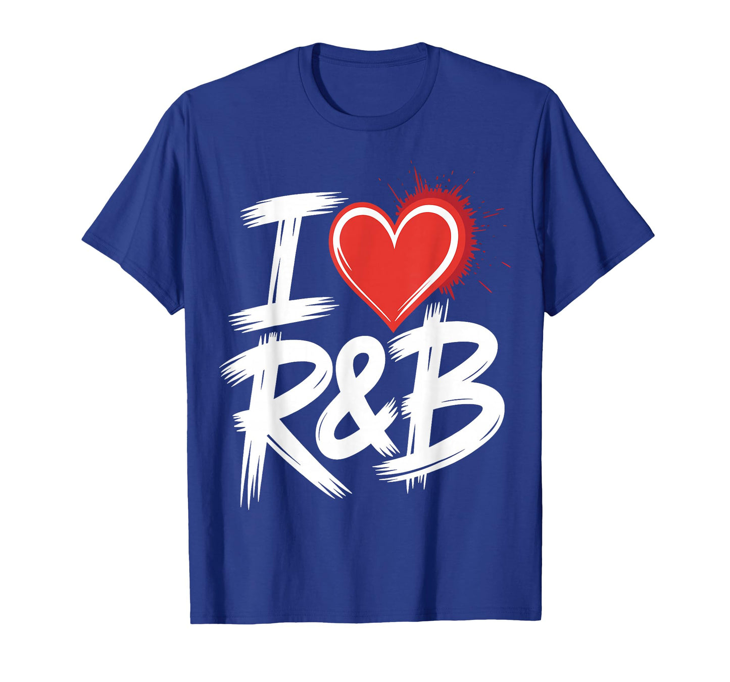 I Love R&B Bold Grunge Heart T-Shirt