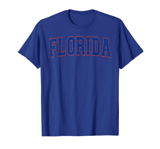 Florida Varsity Style Text Orange Sports Athletic Jersey .. T-Shirt