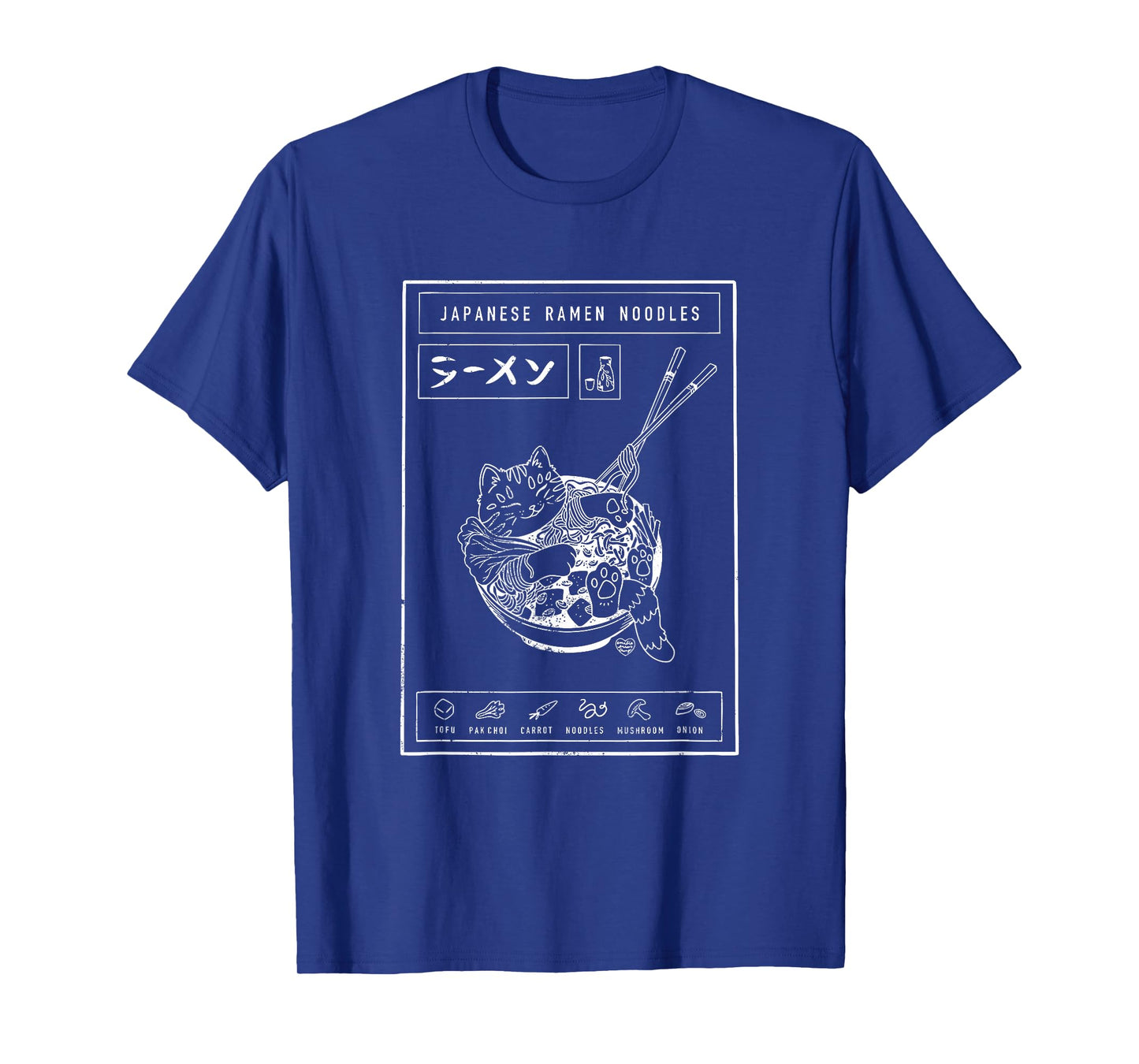 Vintage Japanese Ramen Noodles Cat T-Shirt