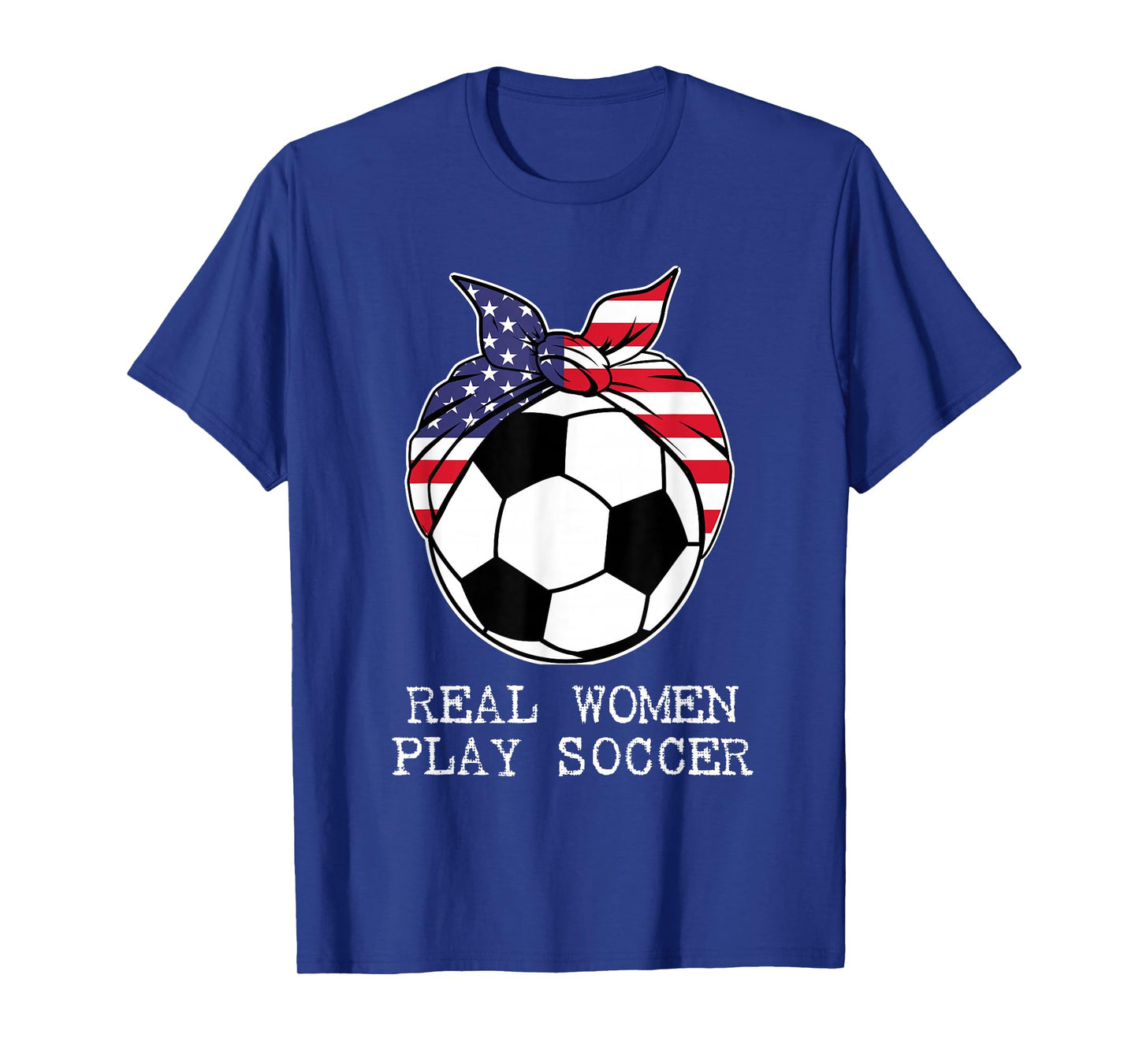 Girls Ball Bandana Flag Player Coach Real Women Play Soccer T-Shirt