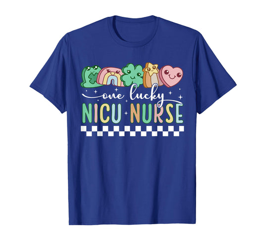 One Lucky NICU Nurse St Patricks Cutest Charms Neonatal Care T-Shirt