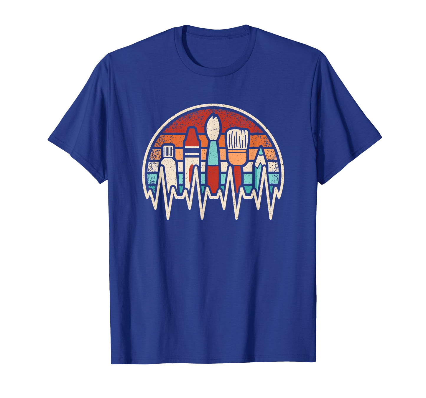 Funny Art Heartbeat Artist Retro Painting Men Women T-Shirt