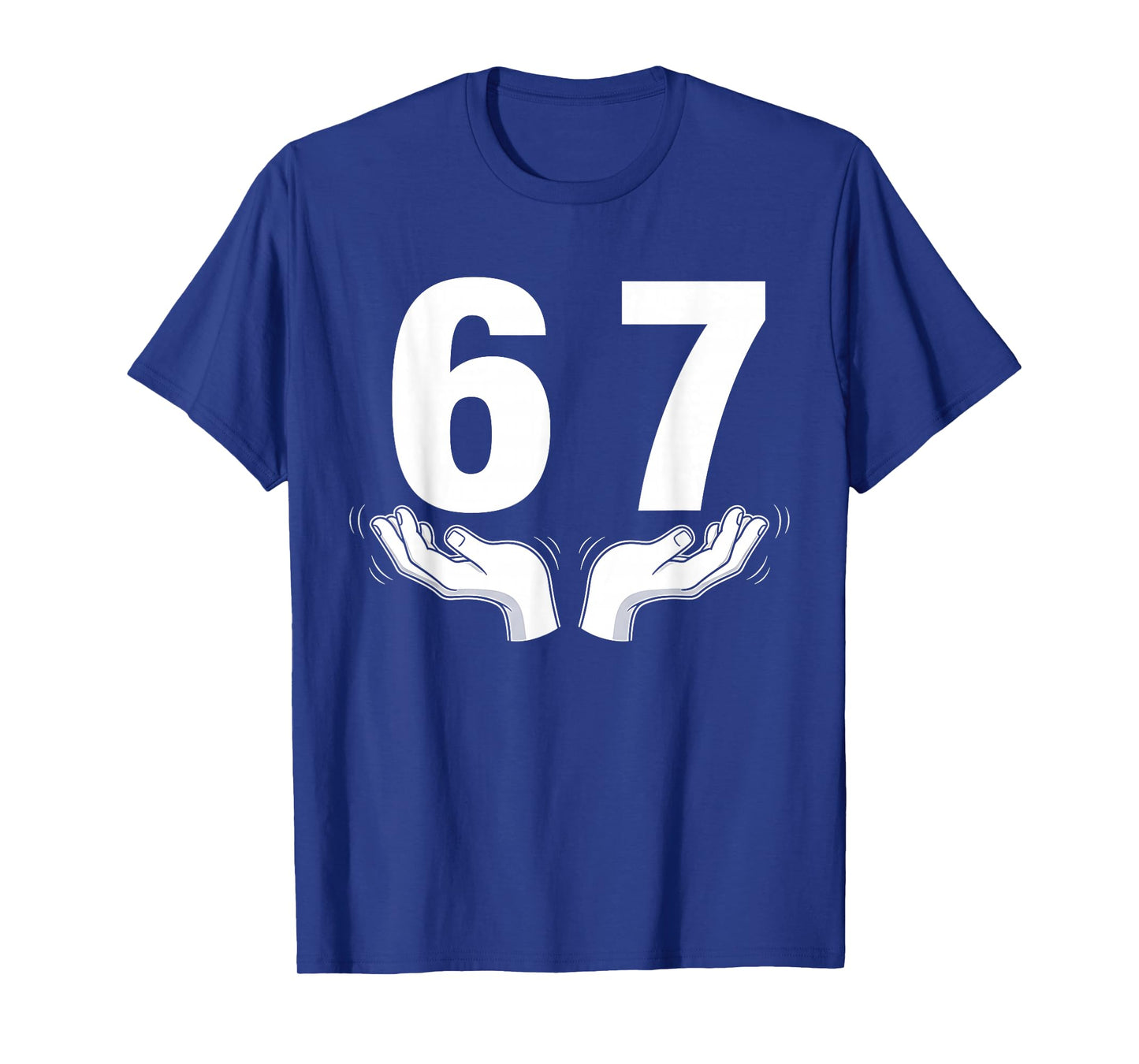 Six Seven 67 6 7 Kids 67 Teen Boys 6-7 Meme Hands Funny T-Shirt