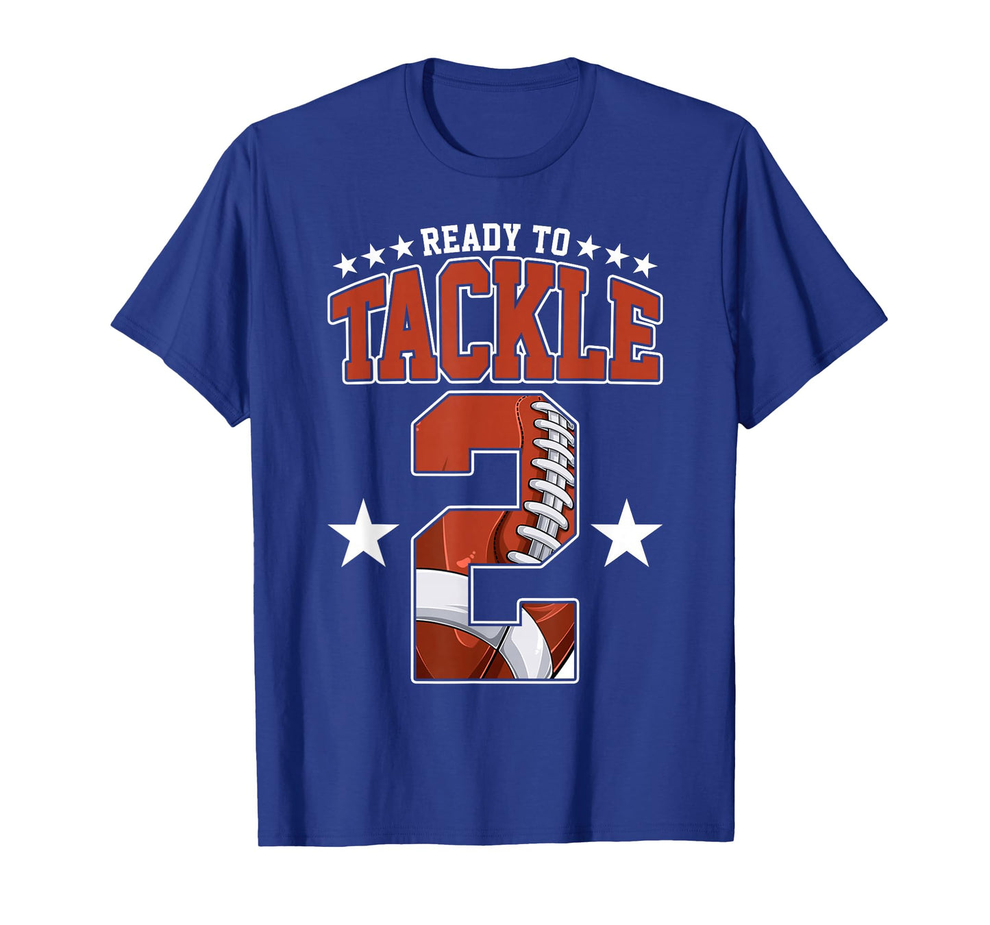 Ready to Tackle 2nd Birthday Football Lover 2 Years Old Boys T-Shirt