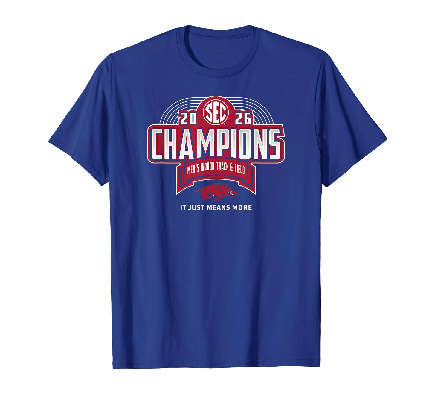 Arkansas Razorbacks Men's Track & Field SEC Champs 2026 T-Shirt