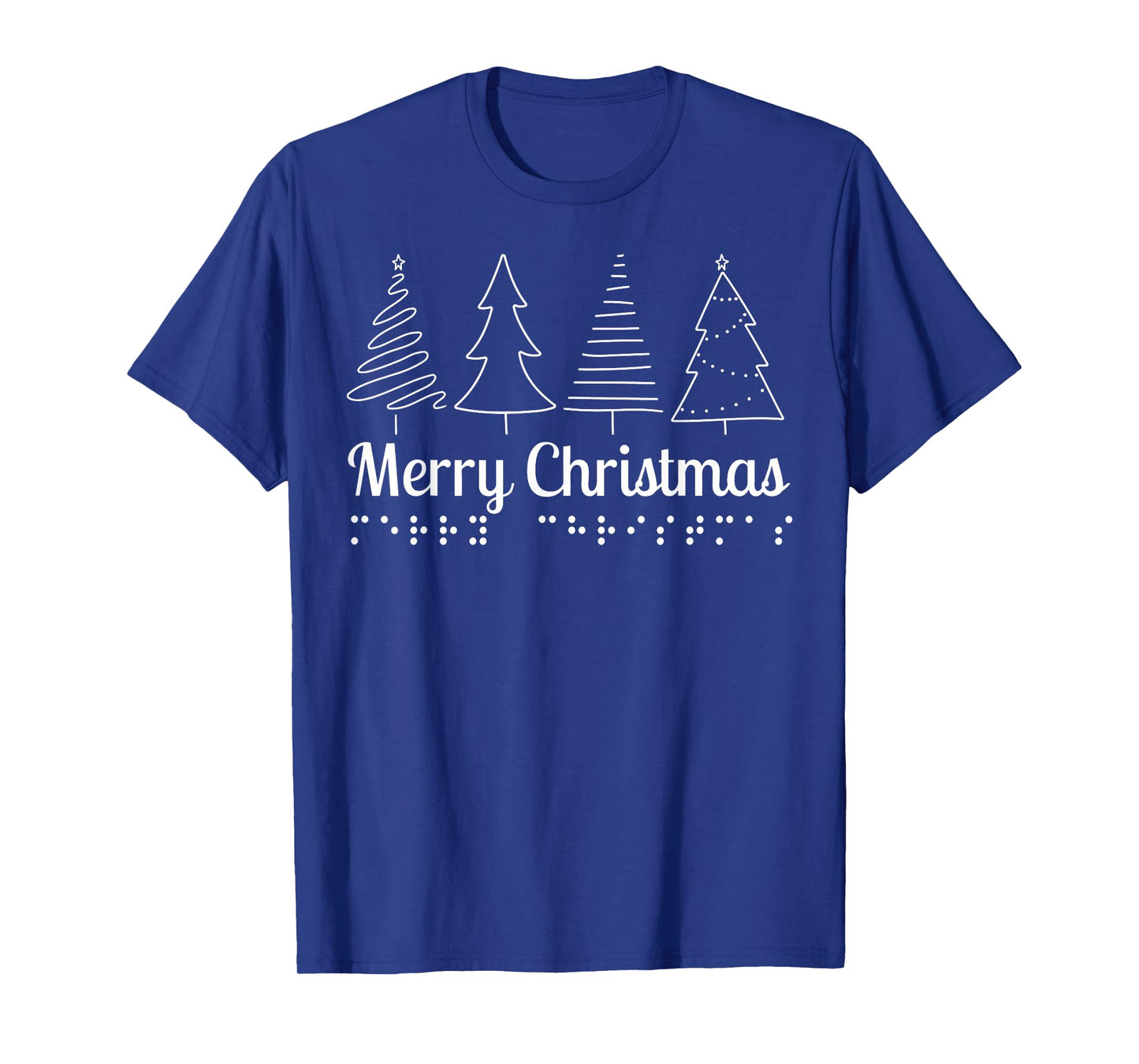 Merry Christmas Braille Teacher Visually Impaired Braille T-Shirt