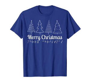 Merry Christmas Braille Teacher Visually Impaired Braille T-Shirt
