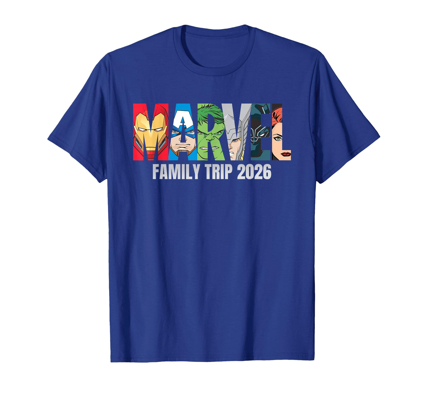 Marvel Avengers Family Trip 2026 Matching Vacation Logo T-Shirt