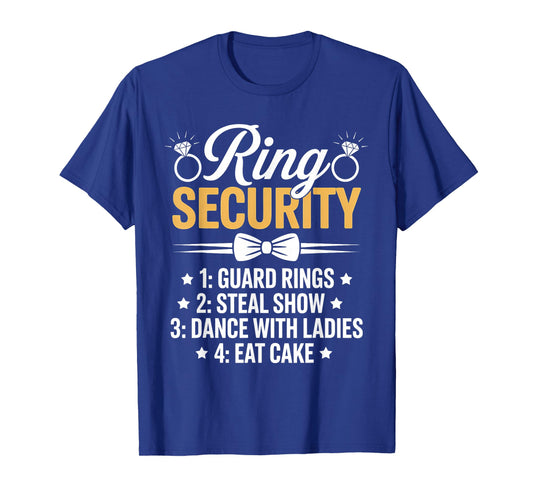 Ring Security Wedding Party Funny Ring Bearer T-Shirt