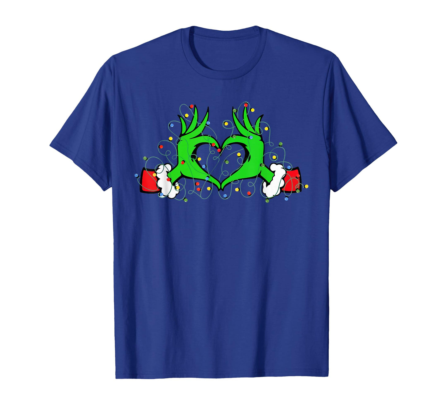 Funny Christmas Heart Hand Matching Family Costume T-Shirt