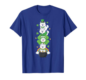 Funny Samoyed Clover St Patricks Day Womens Mens Kids T-Shirt