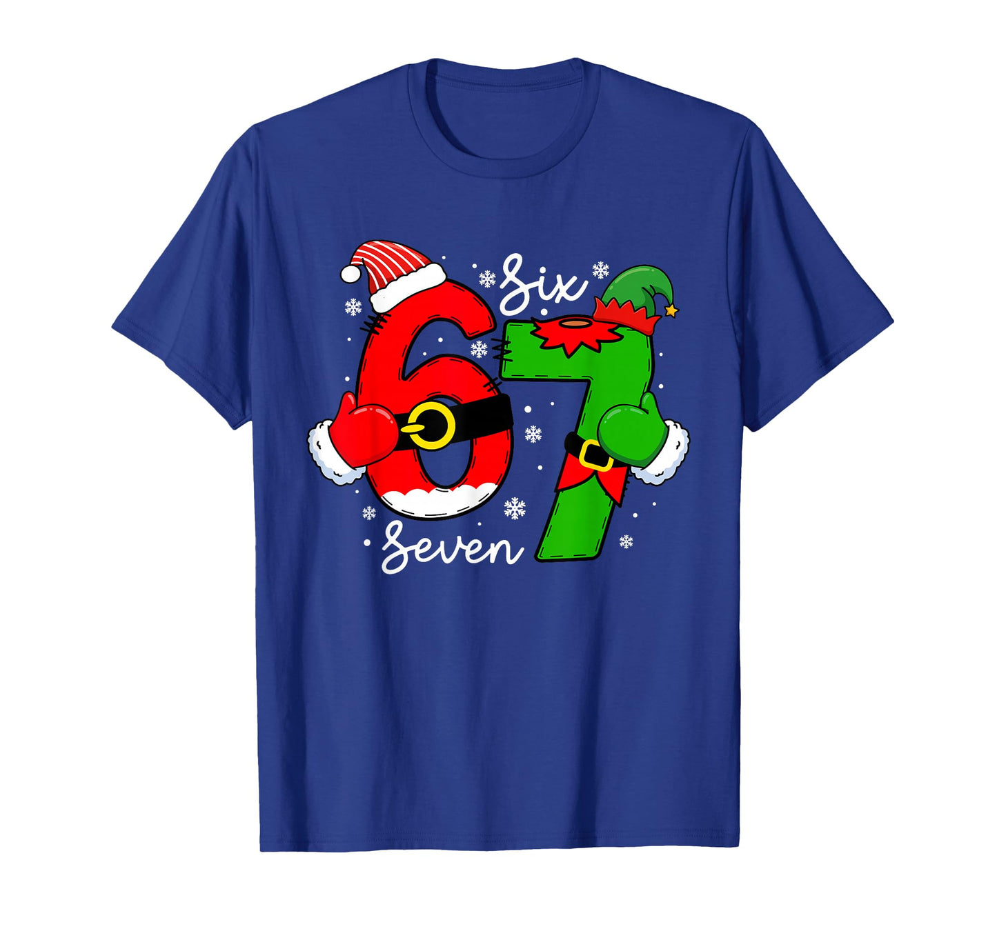 Trending Six Seven Meme Christmas 67 Xmas Men Women Kids T-Shirt