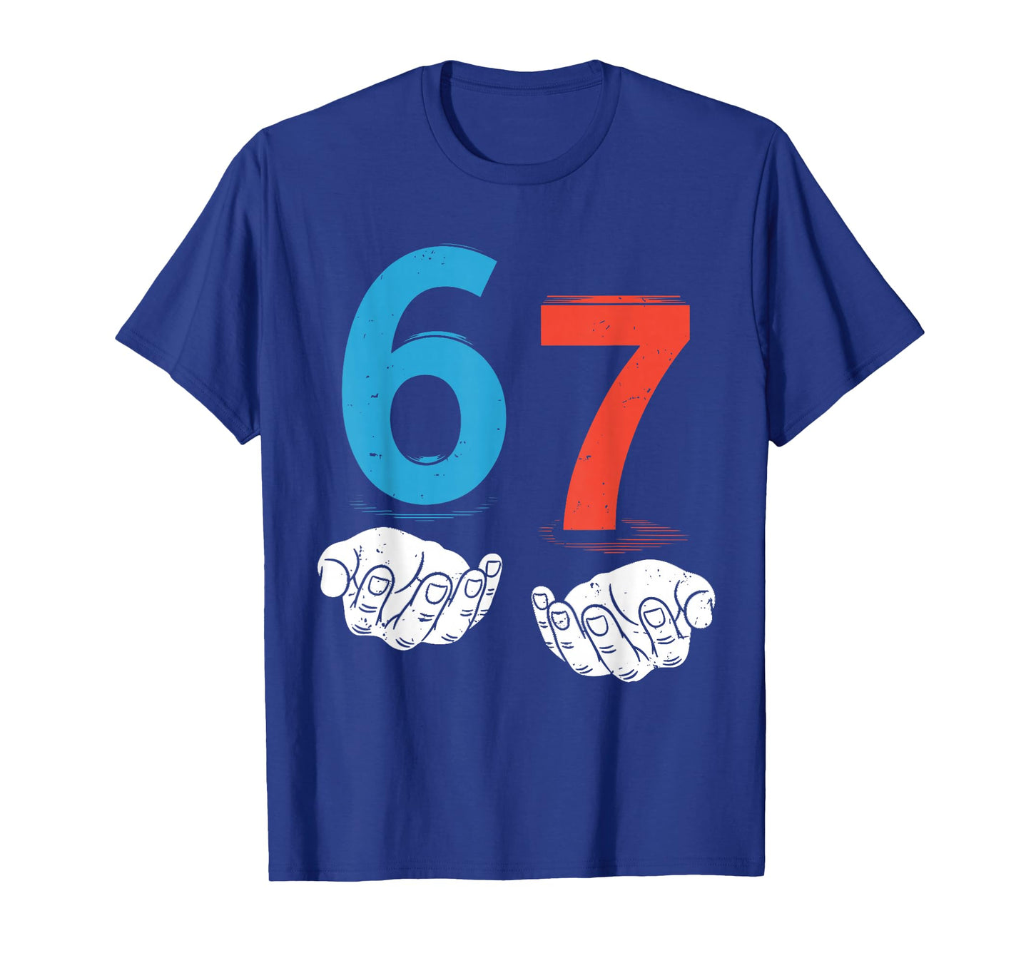 67 Six Seven Meme Gen Alpha Slang 6 7 Hands Funny Boys Kids T-Shirt