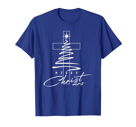 Merry Christmas Xmas Cross Christian Jesus Family Pajamas T-Shirt