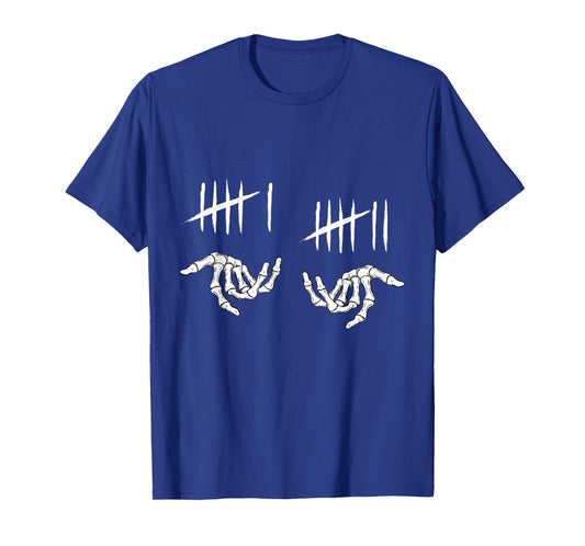 6 7 Six Seven Tally Marks Skeleton 67 T-Shirt