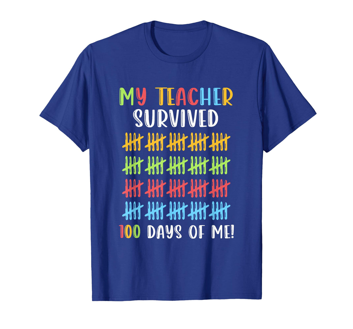 My Teacher Survived 100 Days of Me Boy Girl 100th Day School T-Shirt