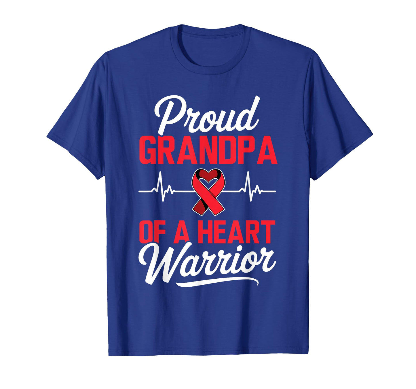Proud Grandpa of a Heart Warrior Heart Disease Awareness T-Shirt