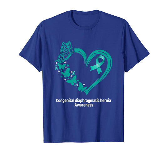 Congenital Diaphragmatic Hernia CDH Awareness Heart T-Shirt