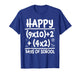 Happy 100 Days School Math Equation 100th Day Teacher Kids T-Shirt