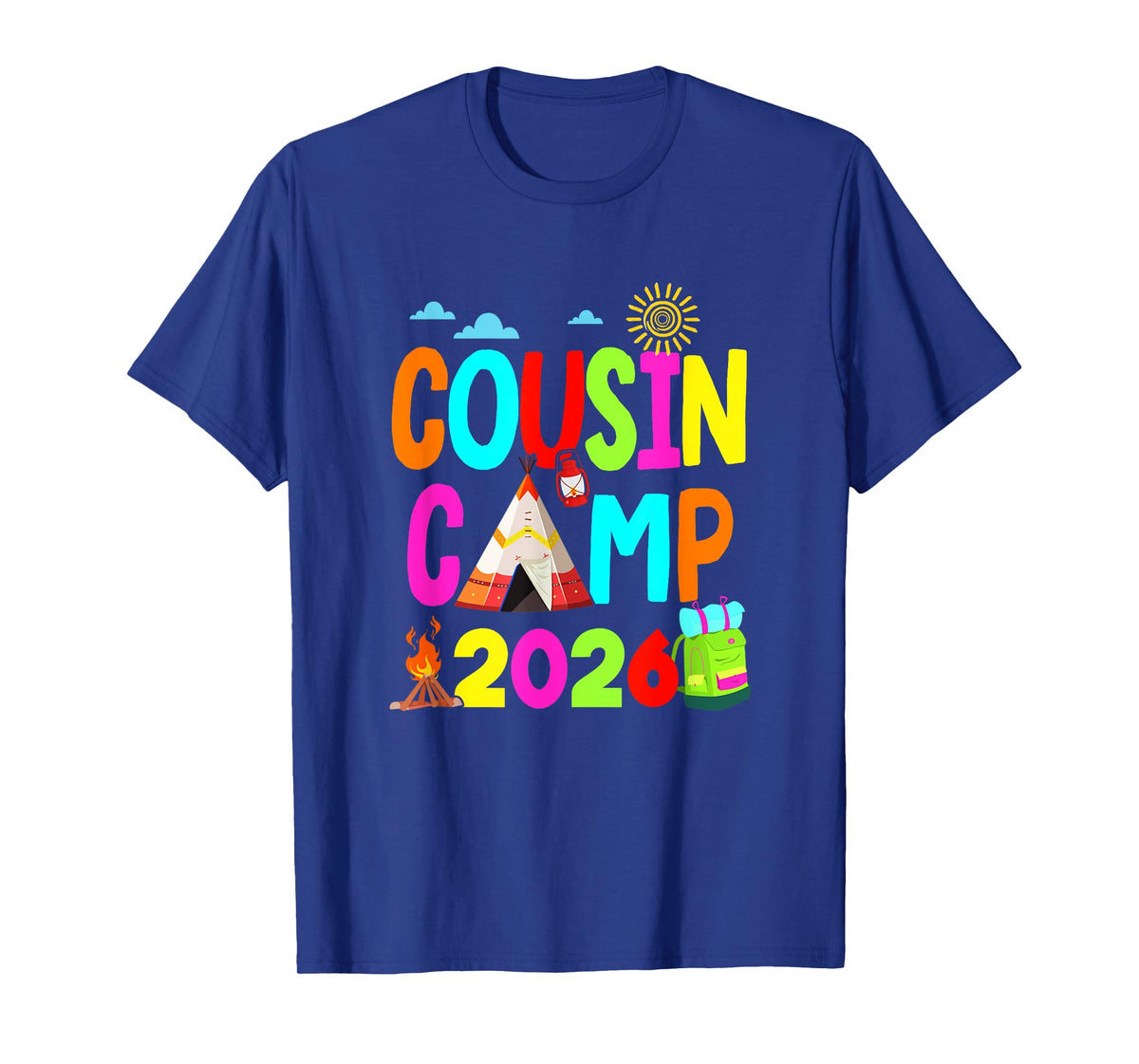 Cousin Camp 2026 Family Camping Summer Vacation Cousin Crew T-Shirt