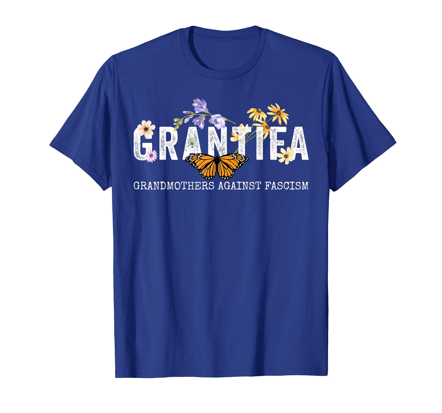 Grantifa Grandmothers Against Fascism Boho Floral T-Shirt