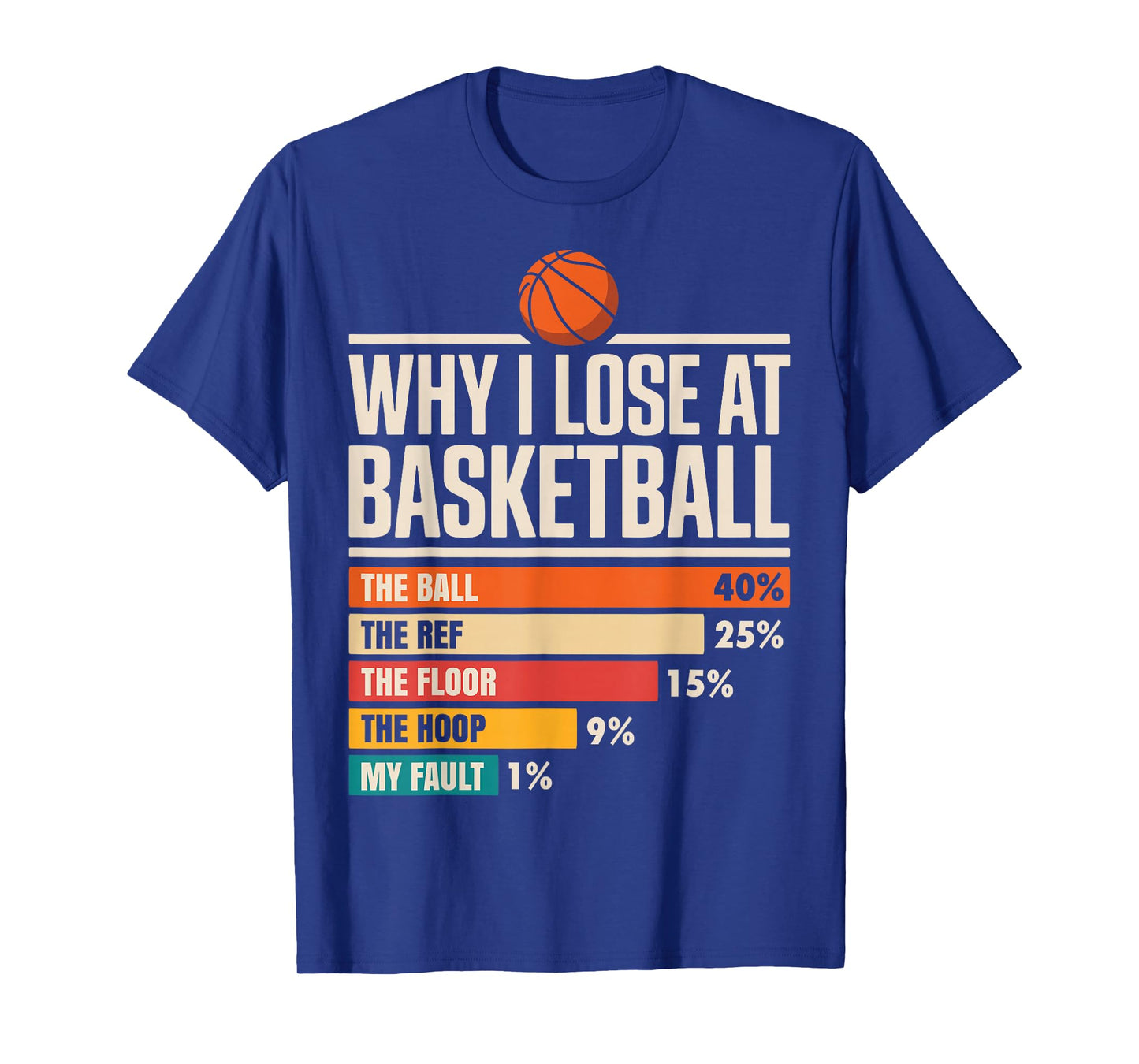 Why I Always Miss Funny Chart Basketball Hoop T-Shirt