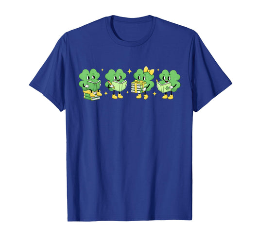 Shamrock Reading Books St Patricks Day Teacher Reading T-Shirt