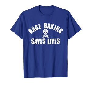 Rage Baking Saves Live Skull Funny Baker Cook Chef T-Shirt