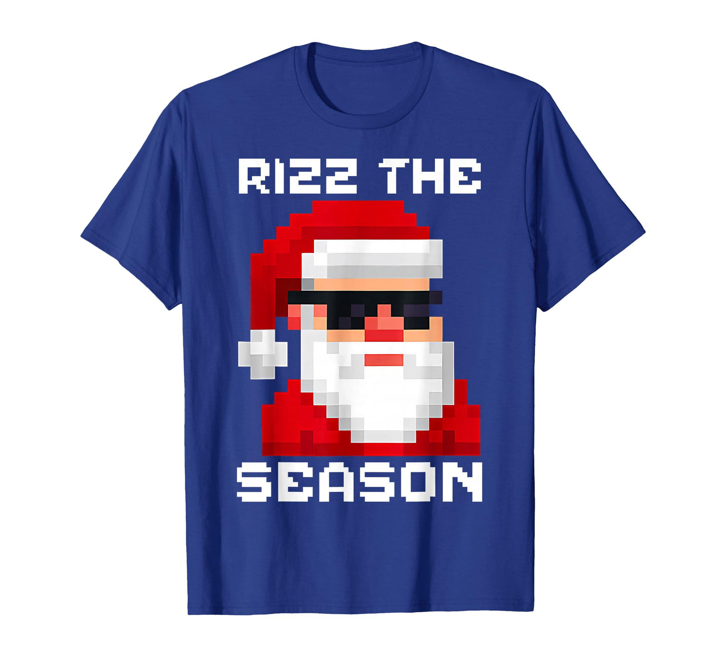 Rizz The Season Christmas Game Pixel Santa Men Boys Teen Pjs T-Shirt