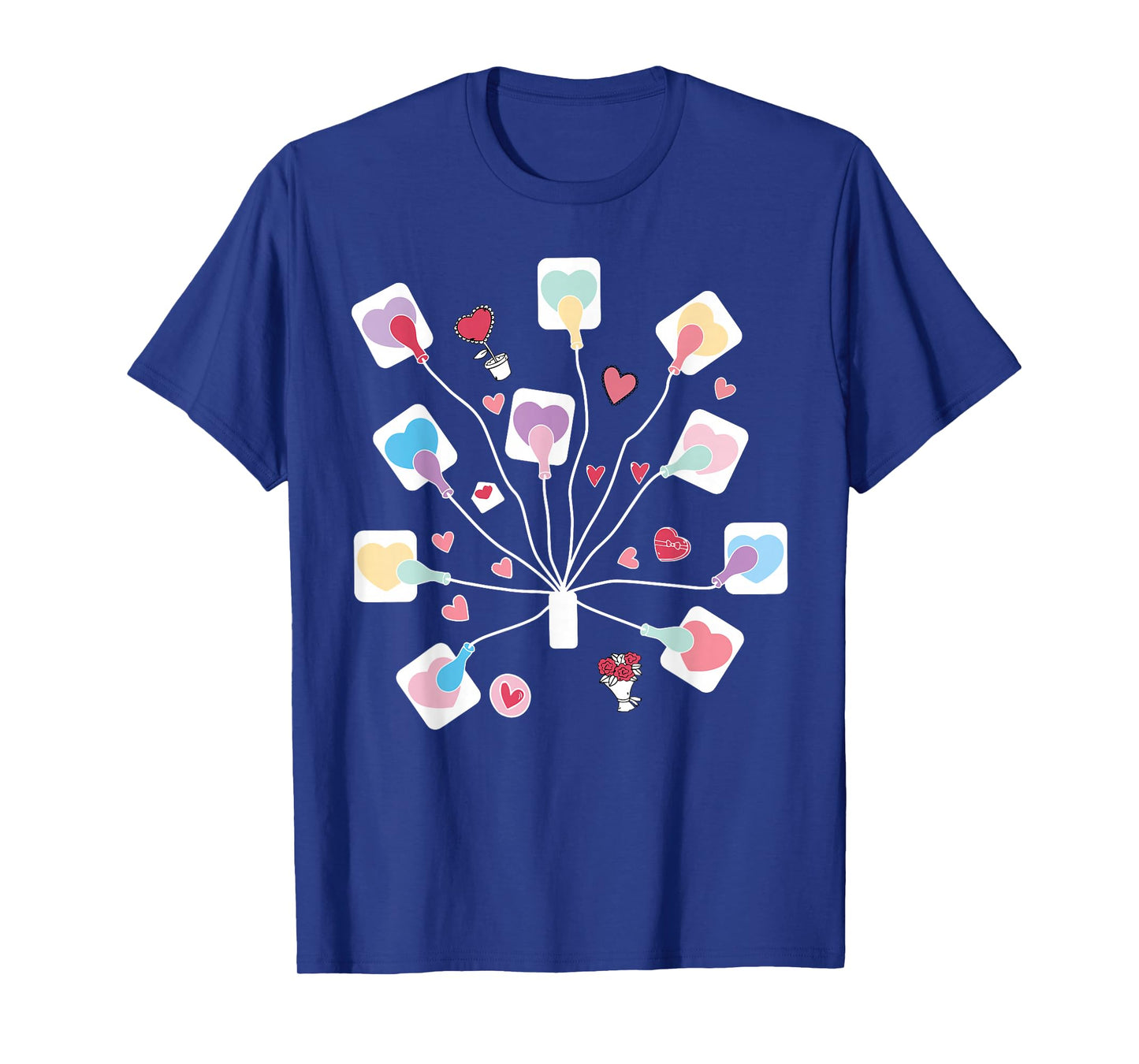 Valentines EKG Leads Cheat Nurse Telemetry Tech Cardiology T-Shirt