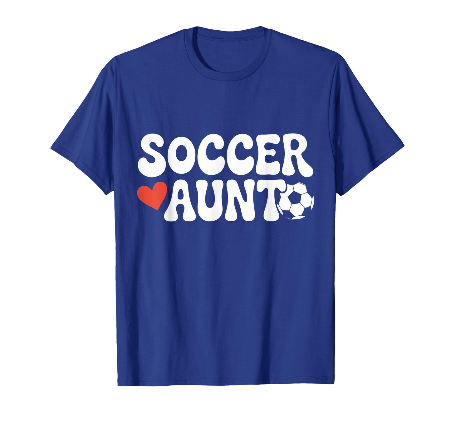 Proud Soccer Aunt Family Sport Retro Groovy Nephew Auntie T-Shirt