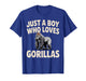 Gorilla Art for Boys Men Kids Ape Zoo Animal Gorilla Lover T-Shirt