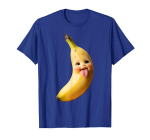Funny Silly AI Banana Gen z Meme BrainRot Humor Tongue Out T-Shirt
